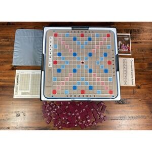 Vintage 1977 Scrabble Deluxe Edition Turntable Complete - Selchow & Righter USA
